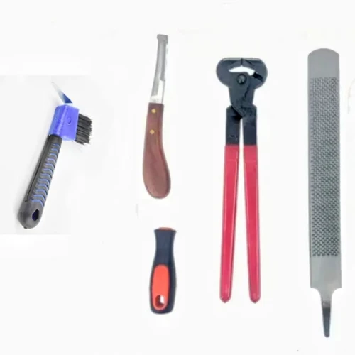 Farrier Tools-juegos de recorte de herradura de 16-14 pulgadas, contienen cepillo de cuchillo de pinza de caballo, profesional 5 en 1 Hor