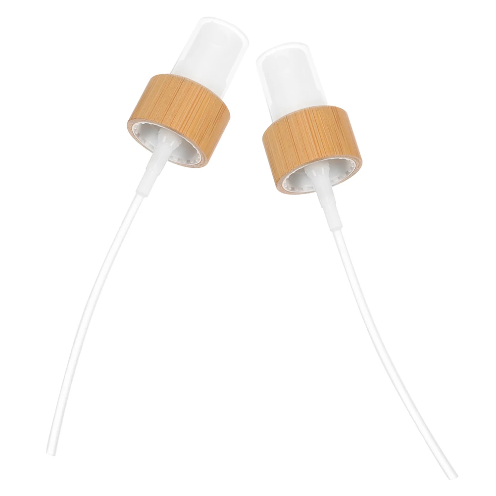 2Pcs Bamboo Trimmed Spray Bottle Caps Fine Mist Nozzles for Essential Oils Perfume Cosmetics Easy to Replace Spray Bottle Top
