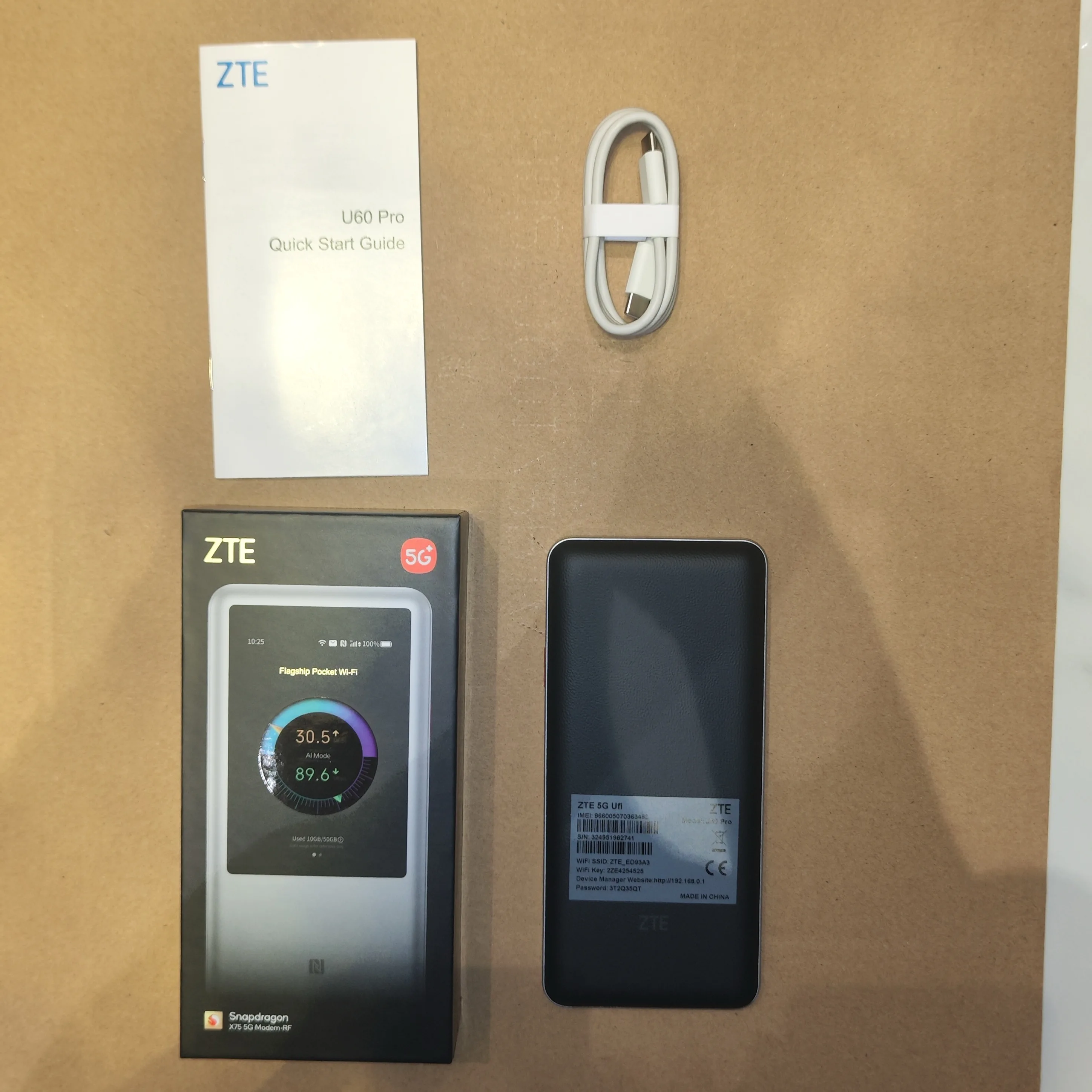 Globale Version Neuer ZTE MU5250 U50 Pro 5G Pocket WiFi Router Vollfrequenzbänder unterstützen SA und NSA 4G