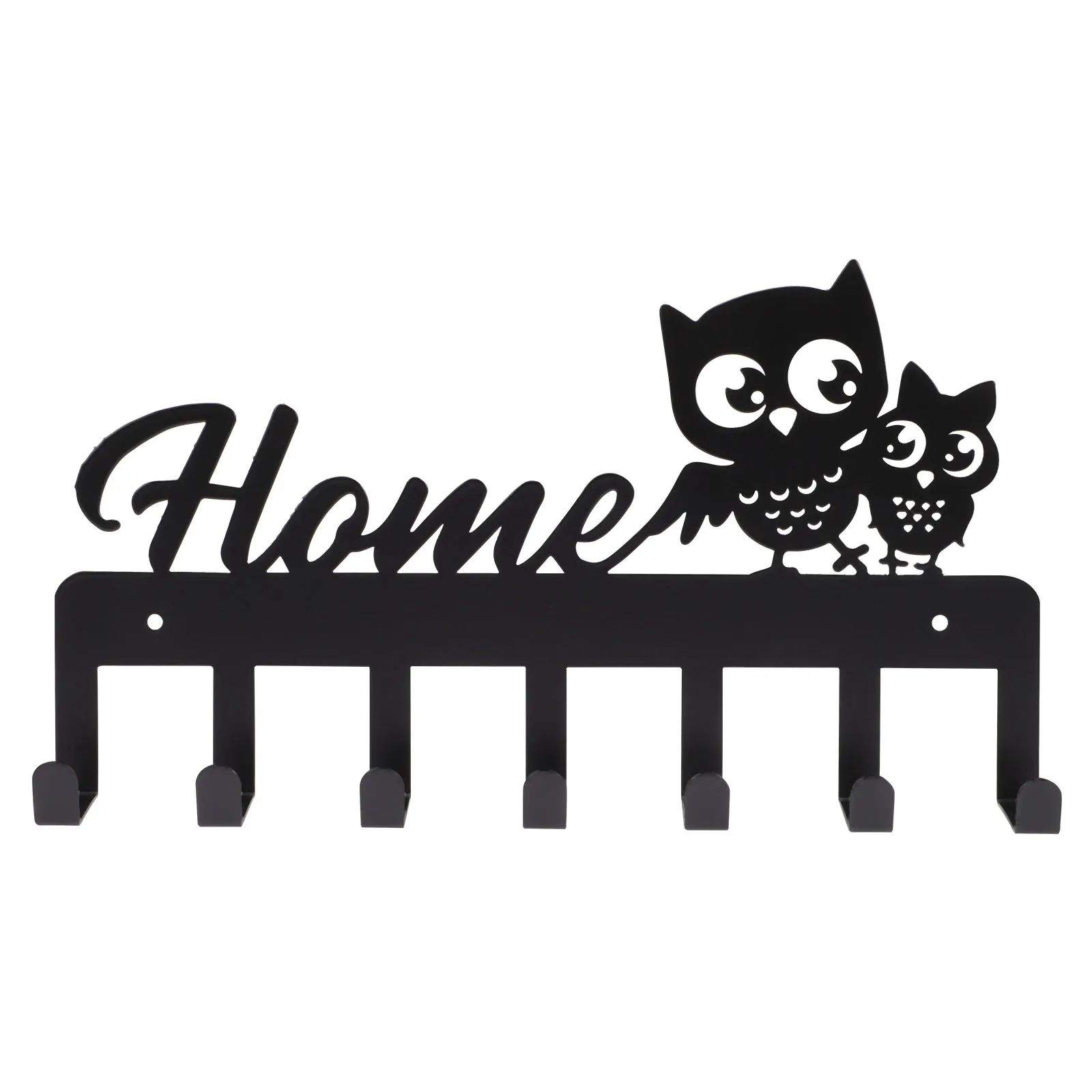 

Owl Hook Key Holder Wall Mount Decorative Iron Vintage Cartoon Fits Hall Bedroom Living Room Bathroom