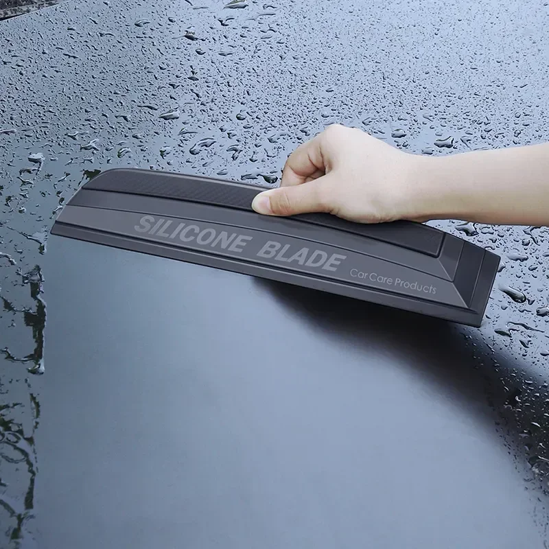 1pc Non-Scratch Wiper, Soft Silicone Handy Squeegee, Car Glass Window Water Scraper, Drying Blade Clean Scraping Film Wiper, Car