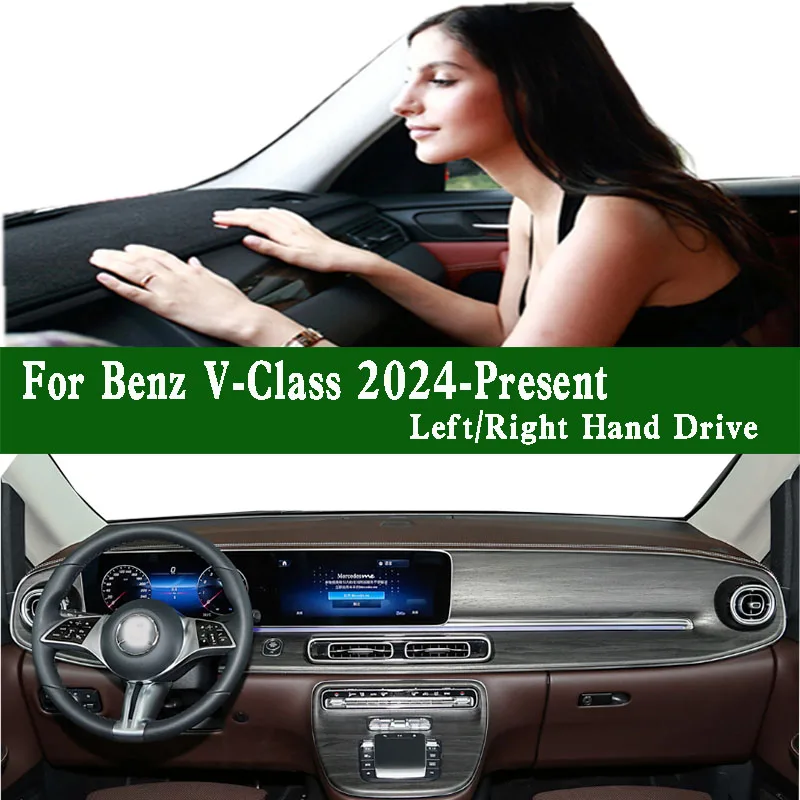 

For 2024-25 Benz V-Class V300L V250 Car-Styling Dashmat Dashboard Cover Instrument Panel Protective Pad Dash Mat Proof Sun Shade