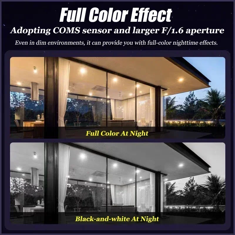 샤오미 8K 미니 보안 카메라 고화질 감시 카메라 풀 컬러 야간 투시경 WiFi 모니터링 방수 모션 감지