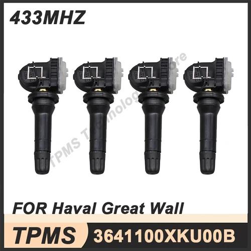 1/4 piezas 3641100 Sensor de presión de neumáticos XKU00B TPMS para Haval H2 H5 H6 H7 H7L M6 Great Wall Tengyi C30 Wingle 5 7 7EV 433MHz