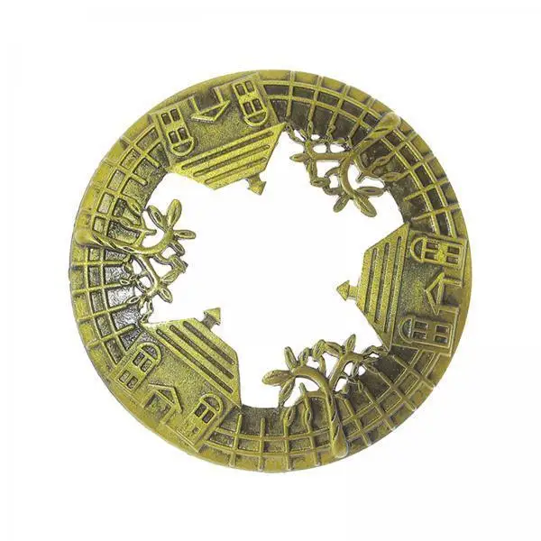 Decorative Candle Topper Alloy Jar Cover Helps Even Burning Vintage House Pattern Scented Candle Accessory