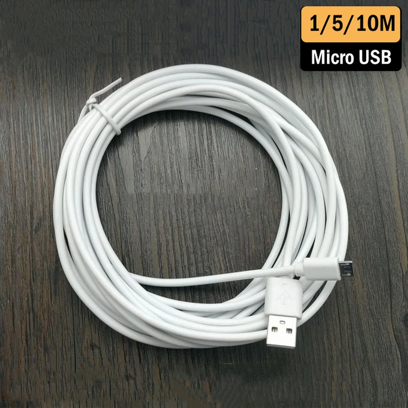 10m Extended Long Micro USB Charging Cable For Camera Android Smart Phone WiFi Webcam Driving Recorder Android Extension Cable