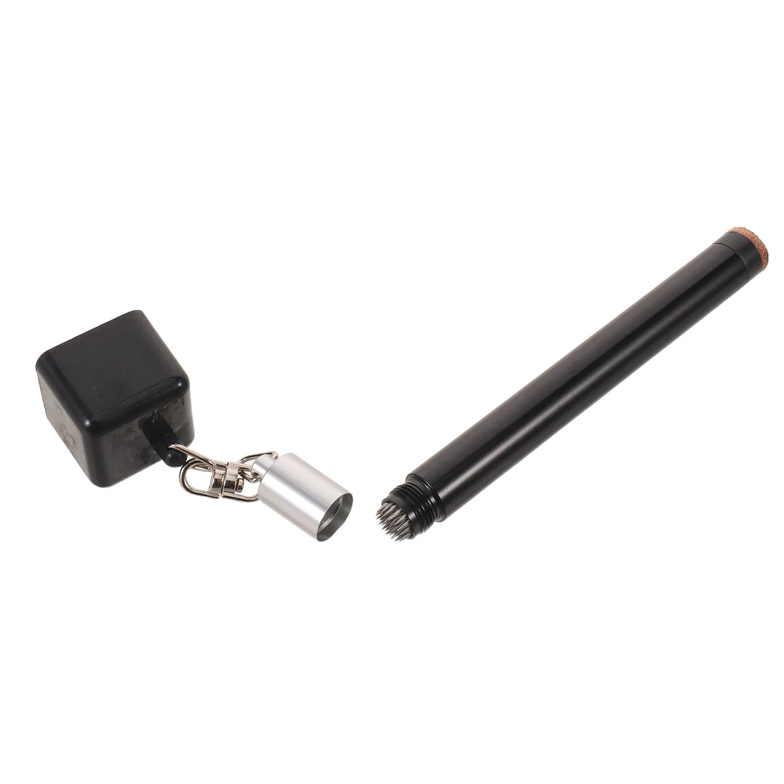 Mini Portable Pool Cue Chalk Holder Case with Cue Tip Repairer 2-in-1 Billiard Accessory for Snooker Pool Snooker Chalk Holder