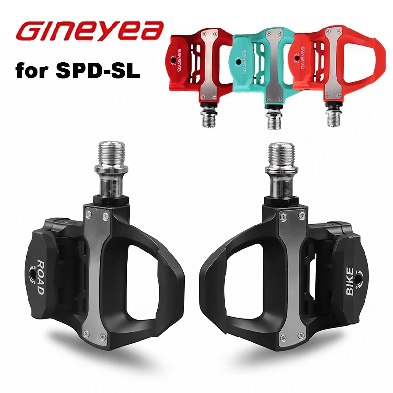 Ultralight Road Cycling Lock Pedals Fit for SPD‑SL System Bicycle Self‑Locking Pedals DU Bearing Durable Road Bike Riding Pedals