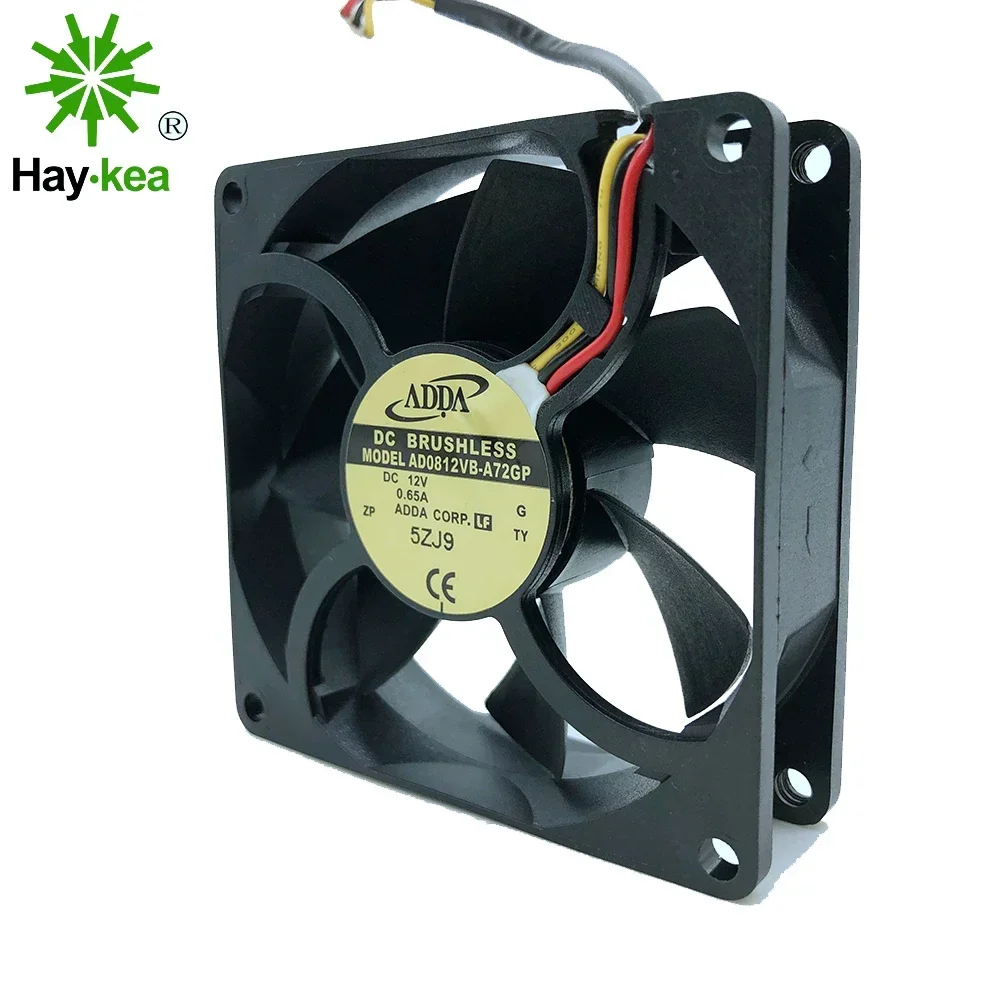 For ADDA 8025 80mm x 80mm x 25mm AD0812VB-A72GP 12V 0.65A winds of chassis server solar inverter case computer pc cooling fans
