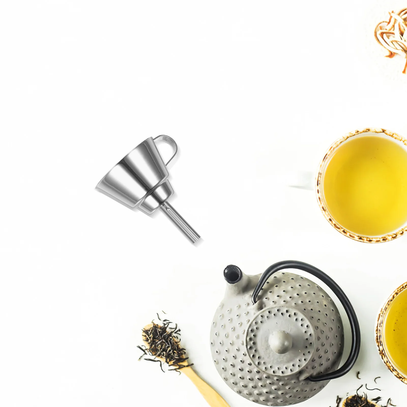 

Versatile Stainless Steel Funnel Wide Mouth Kitchen Liquid Filling Strainer for Oils Wines Cooking Canning Kitchen Funnel