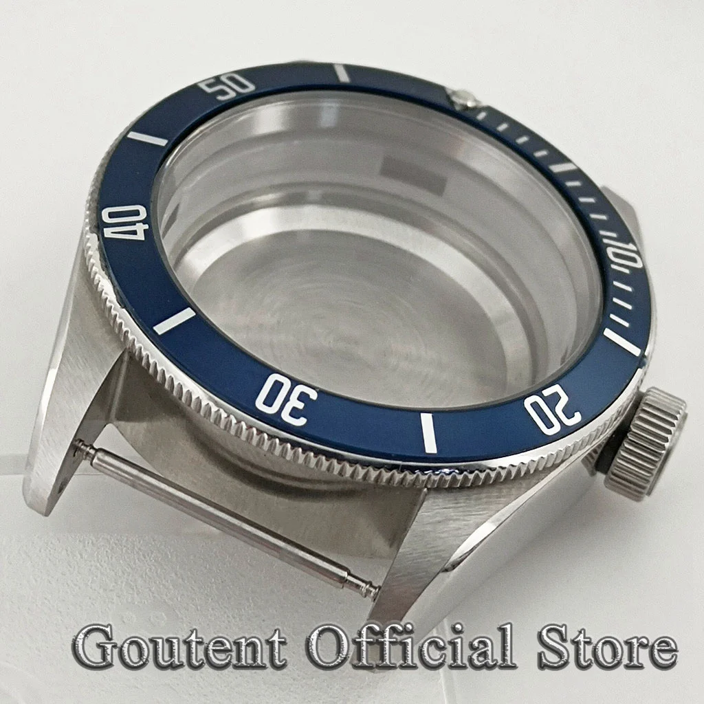 Goutent 41mm Sapphire Crystal Silver Watch Case Fit NH35 NH36 ETA 2824 2836 PT5000 Miyota 8215 821A 8205 DG2813 3804 Movement