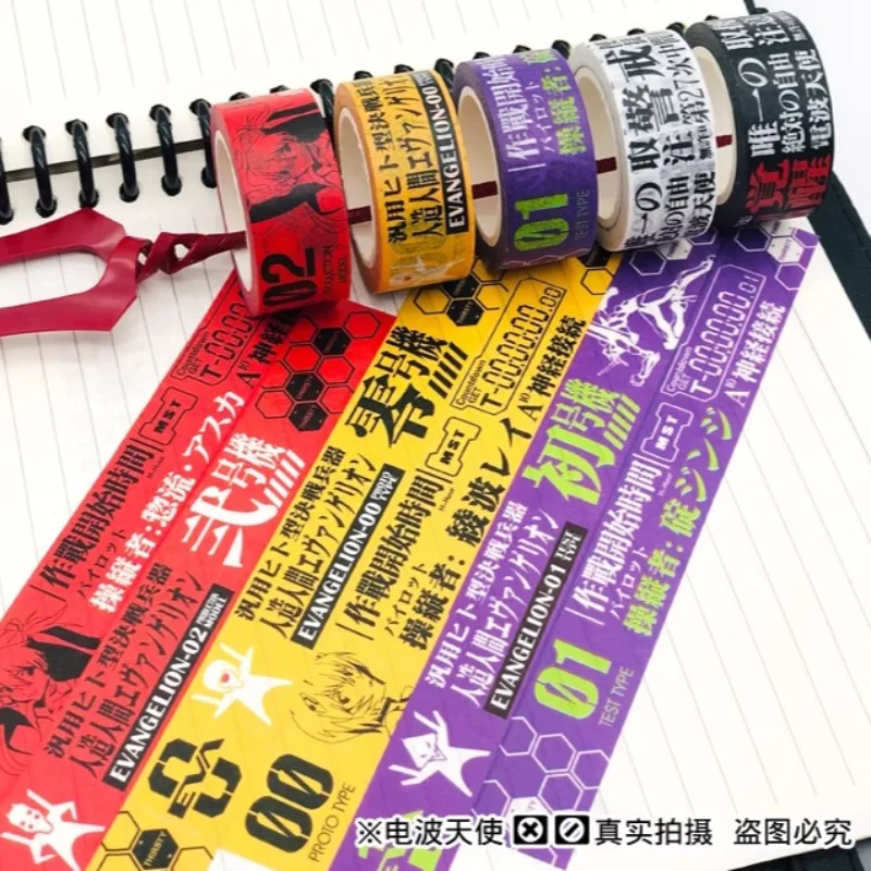 Neon genesis evangelion anime fita eva 01 tipo de teste fita adesiva na moda decorativa para bala diy artesanato artes scrapbooking cartão