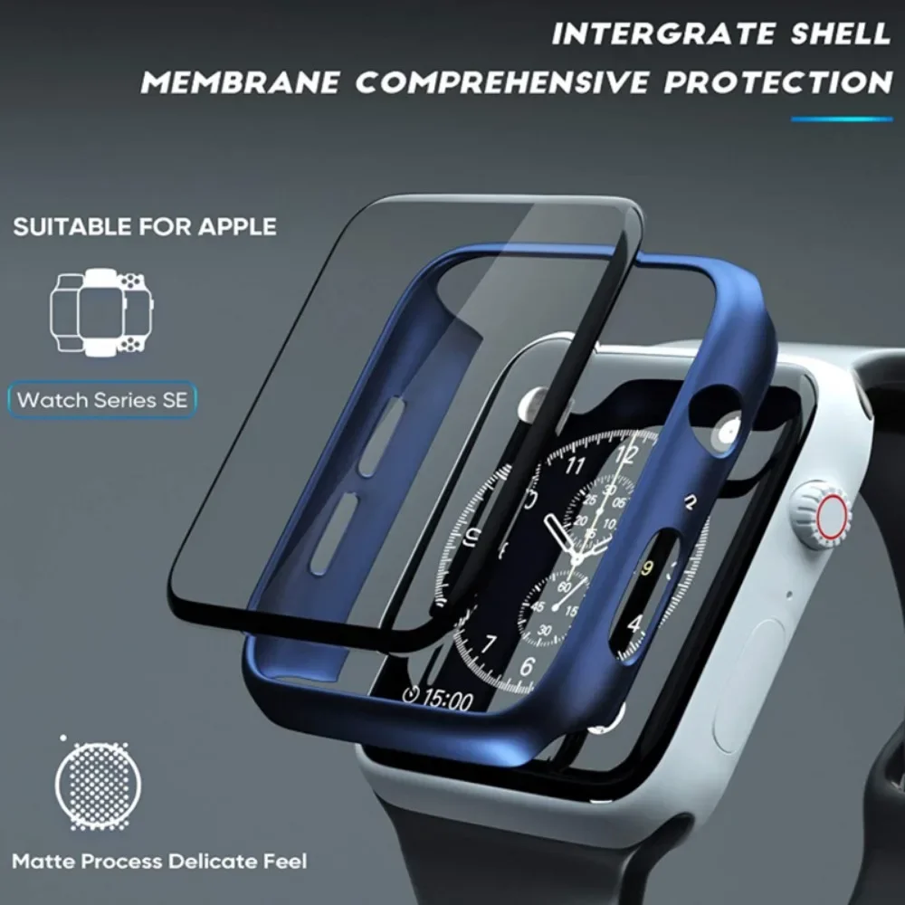 Szkło + Osłonka na Apple Watch 11/10 Etui 46mm 42mm Ultra 3 2 49mm 44 45mm 41 40mm Ochraniacz Ekranu Bumper iwatch seria 9 8 7 5 SE — zdjęcie 4