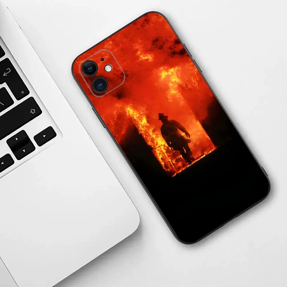 Firefighter Heroes Fireman Phone Case For iPhone 16,15,14,13,12,11,Plus,Pro Max,XS,X,XR,SE,Mini,8,7 Soft Silicone Cover