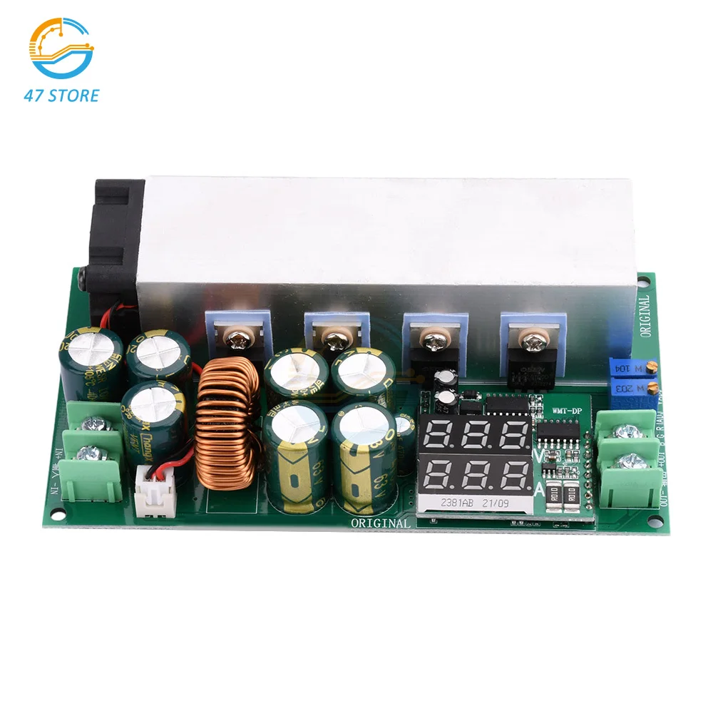 DC-DC High Power 600W Adjustable Step-down Power Supply Module With Fan 12V-80V To 2.5V-50V Buck Converter 25A Constant Current