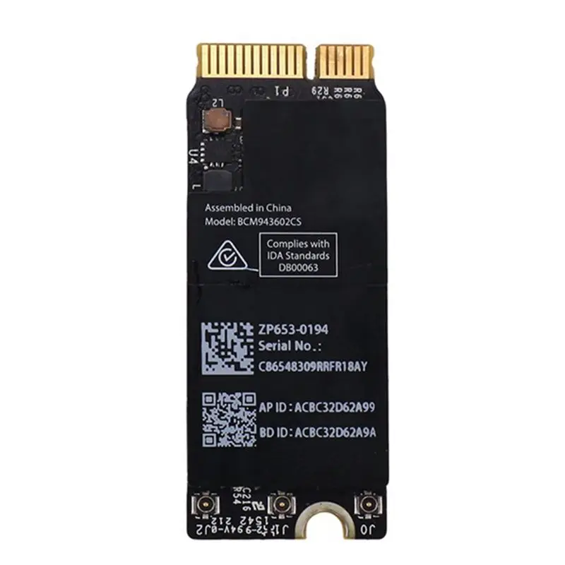 

1 шт. беспроводная Wi-Fi-карта для Pro Retina 13 дюймов, 15 дюймов, A1398, A1502, Wi-Fi-карта 2015 года