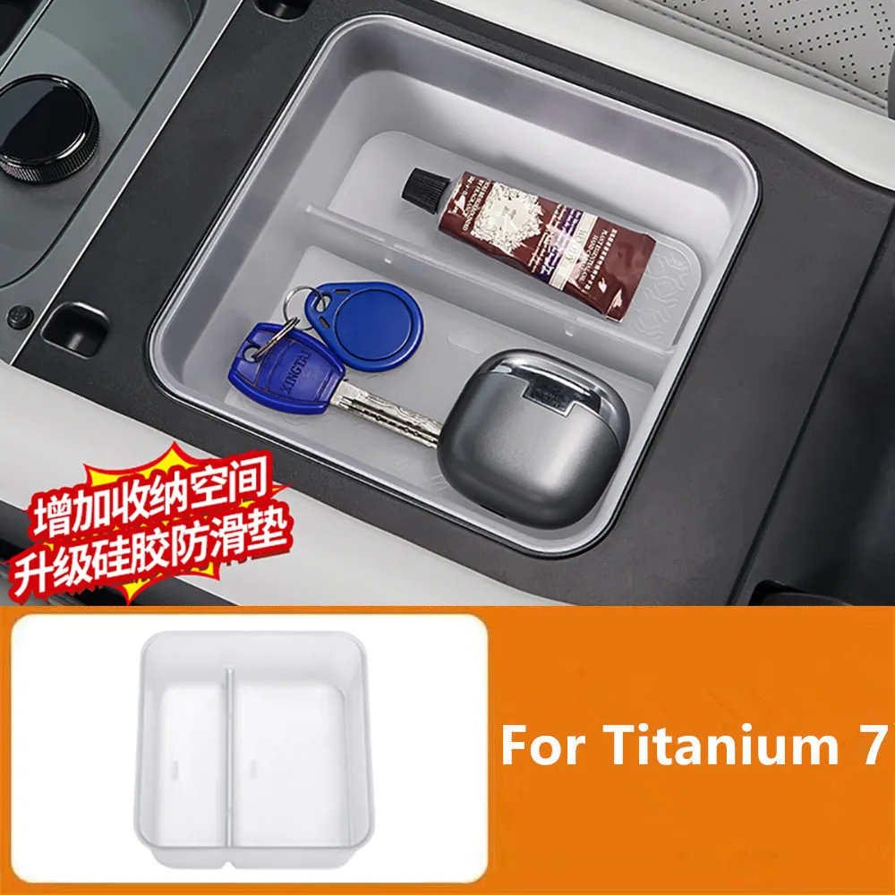 Car Armrest Box Storage Box Fit For BYD Equation Leopard Titanium 7 2025 Central Control Storage Box Modified Accessories