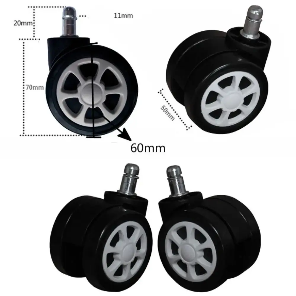 Hochwertige, leise, um 360 Grad drehbare, verschleißfeste, glatte Gepäckräder, robuste, abnehmbare Möbelrollen für Trolleys