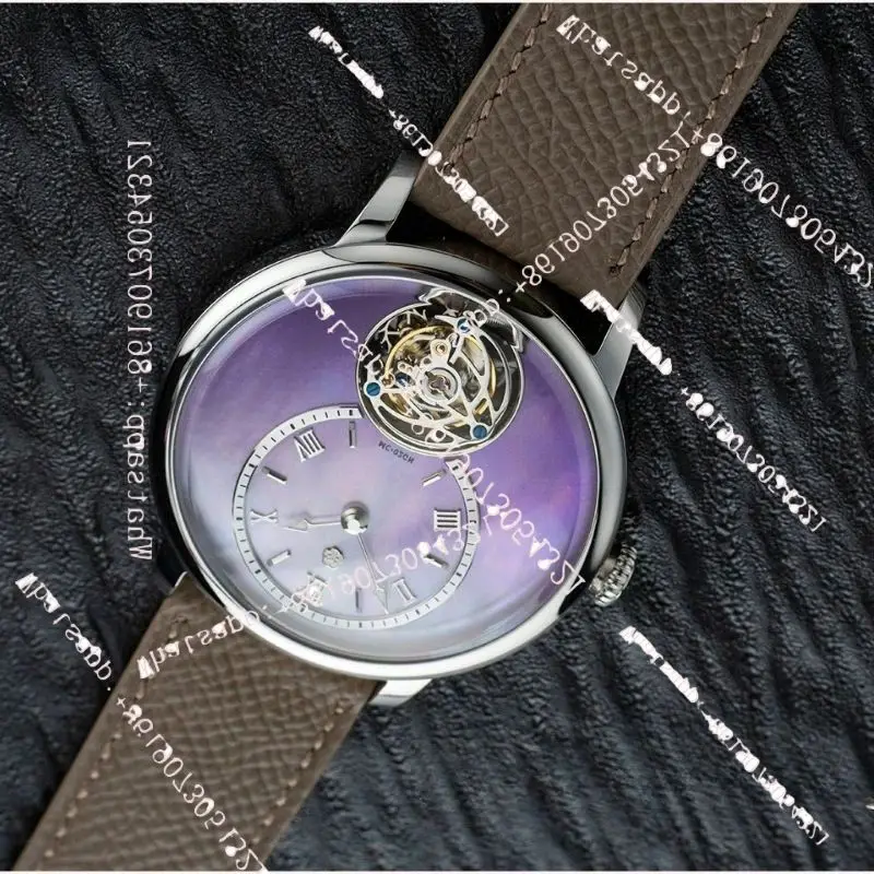 

WWW 02G and 02GN Extreme Chen YingHua Cherry Blossom Enamel and Mother Shell Tourbillon Manual Mechanical Watch Men's Luminous