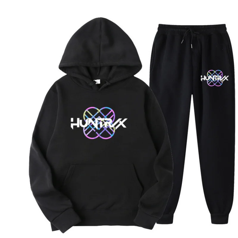 2025NewKPop Demon HuntersHunter x Hunter Conjunto de moletom unissex estampado estilo europeu e americano
