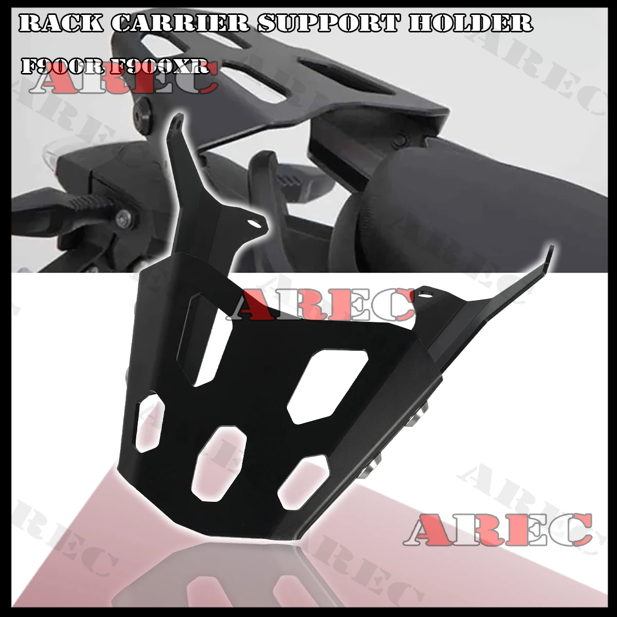 

F900XR F900R Motorcycle Black Rack Rear Trunk Frame Aluminum Alloy For BMW F900XR F900R 19-2023 Rear Armrest Tail Wing Dedicated