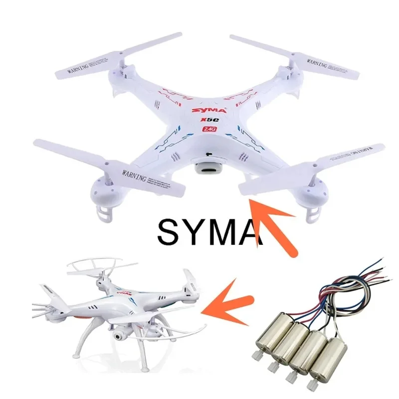 Syma Z3 X5 Series Upgrade Motors 46500 8x16mm Anti-Crash Engines Plug & Play for X5C/X5SC/X5HW Drone (4Pcs)