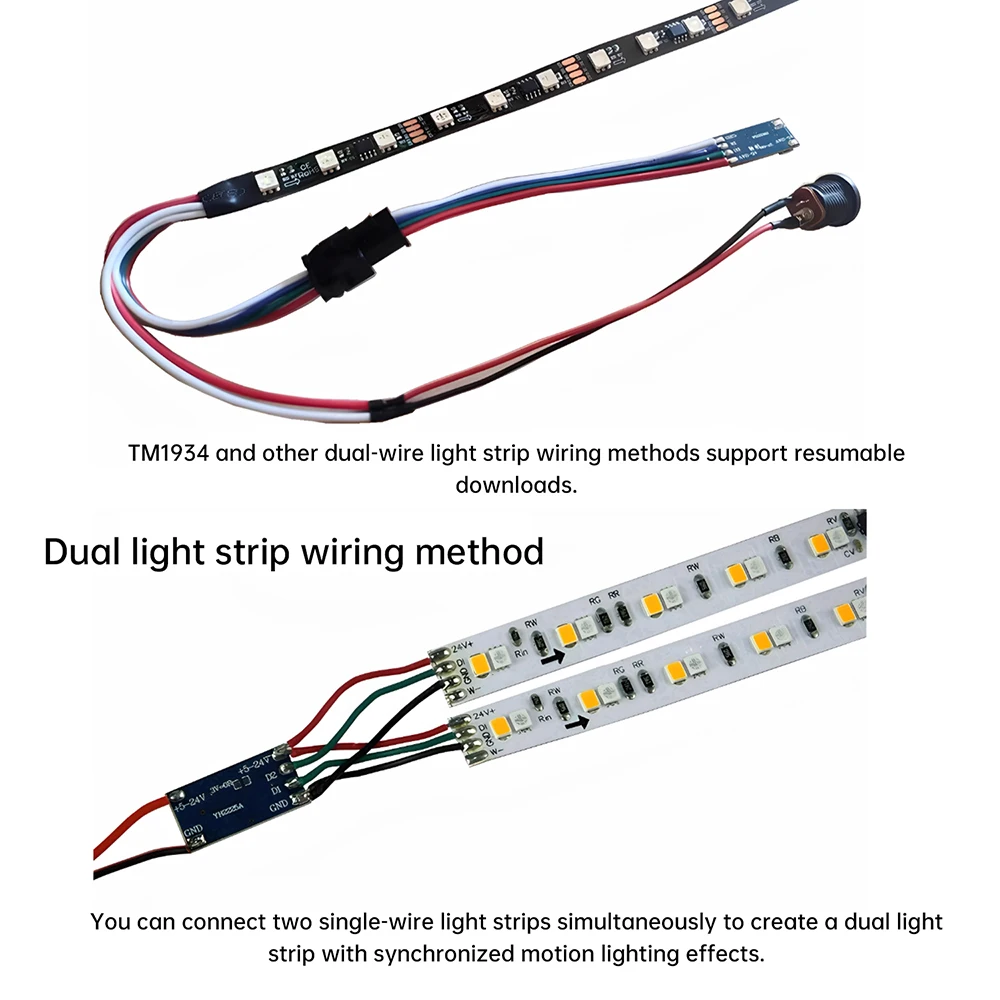 DC5-24V Colorful Light Controller Flow Light Control Board RGB Light Strip Controller Breathing Atmosphere Light Color Gradient