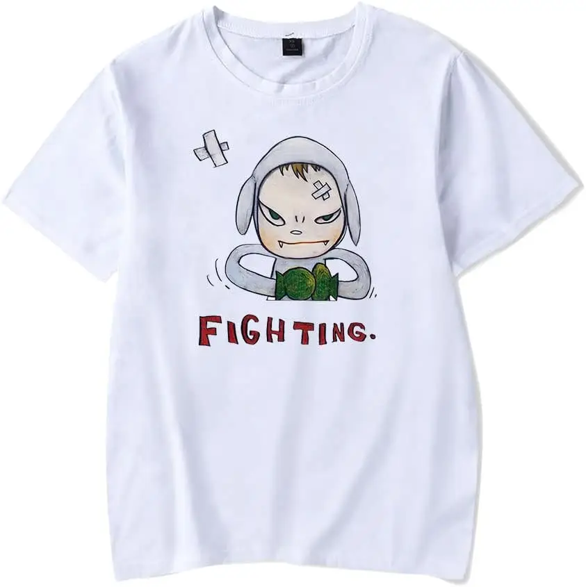 Yoshitomo Nara Fight it Out Merch T-Shirt Merch Men Short Sleeve Women Funny Tee Unisex Harajuku Tops