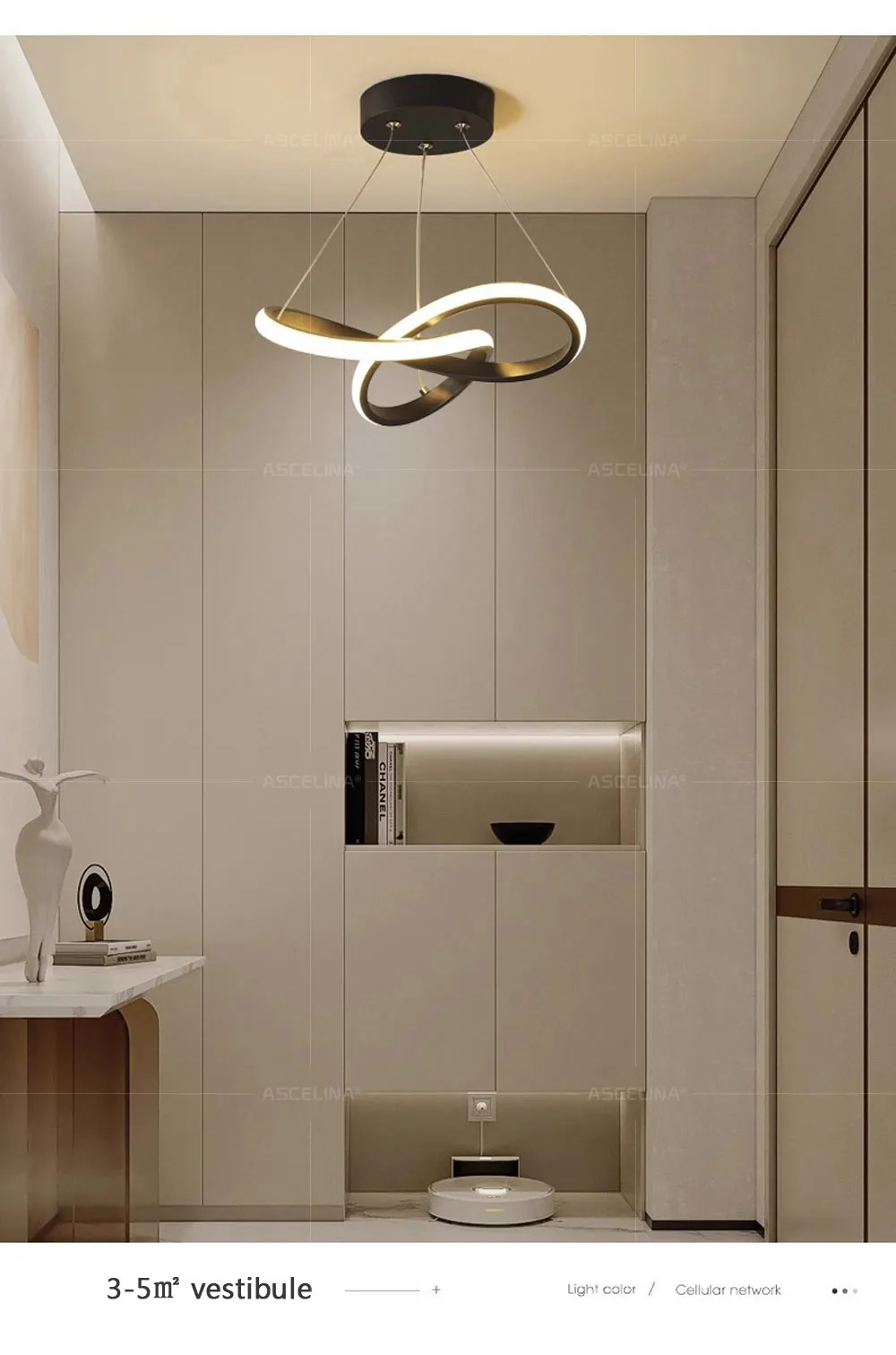 Plafonnier Suspendu au Design Nordique Moderne, Luminaire Décoratif d'Nik, Idéal pour une Salle à Manger ou un Hôtel