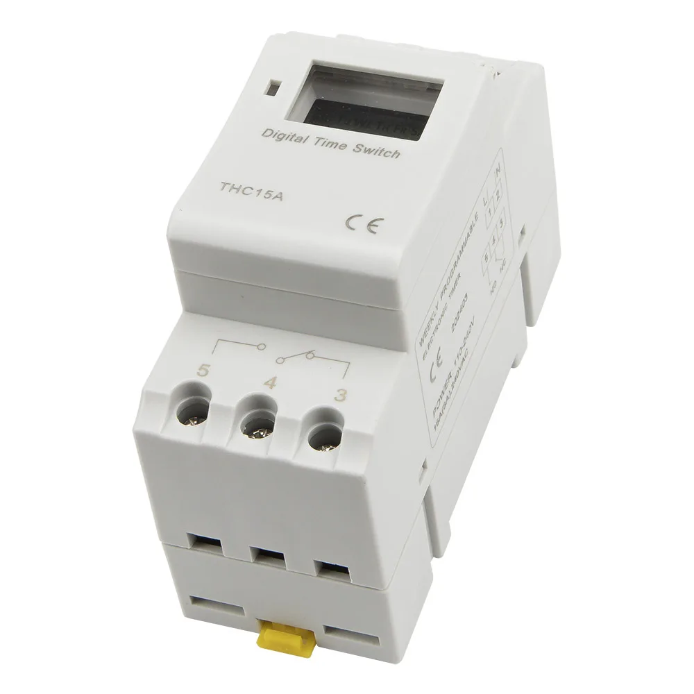 THC15A 16A digital time switch weekly programmable electronic timer AC 220V AC/DC 24V 12V