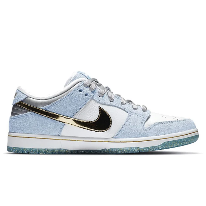 Nike Dunk Sb Pro Skateboarding Shoes for Men and Women Unisex Holiday Specail Light Blue