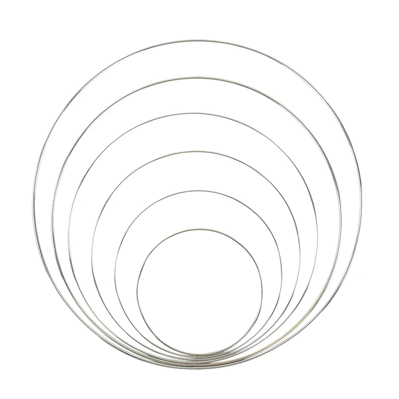 15-40 cm Hochzeit Kranz Silber Eisen Metall Ring Braut Handheld Girlande Dekoration Künstliche Blume Rack Party Hintergrund decor Hoop – Detail 12