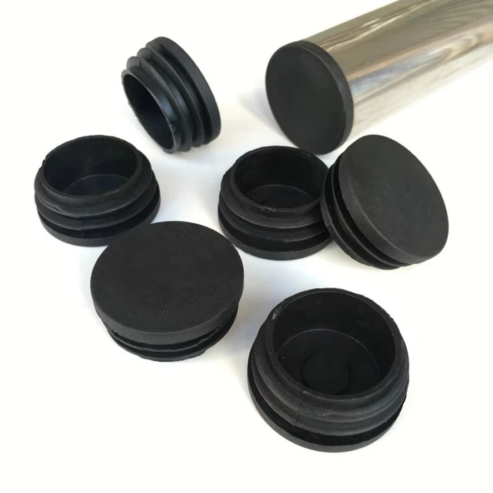 Round Tube Pipe Plug Feet Cap 16/19/22/25Mm Thick Plastic Chair Table Dust Cover Furniture Parts