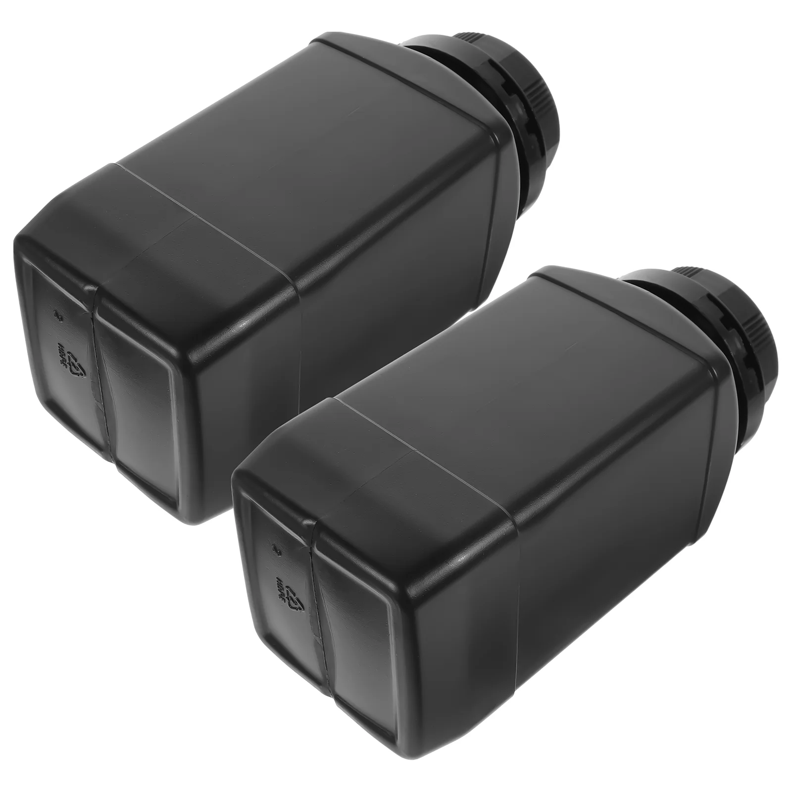 2 Pcs 1000ml Wide Mouth Square Reagent Bottle Black Chemical Vial Sample Sealing Flask Leakproof Plastic Container