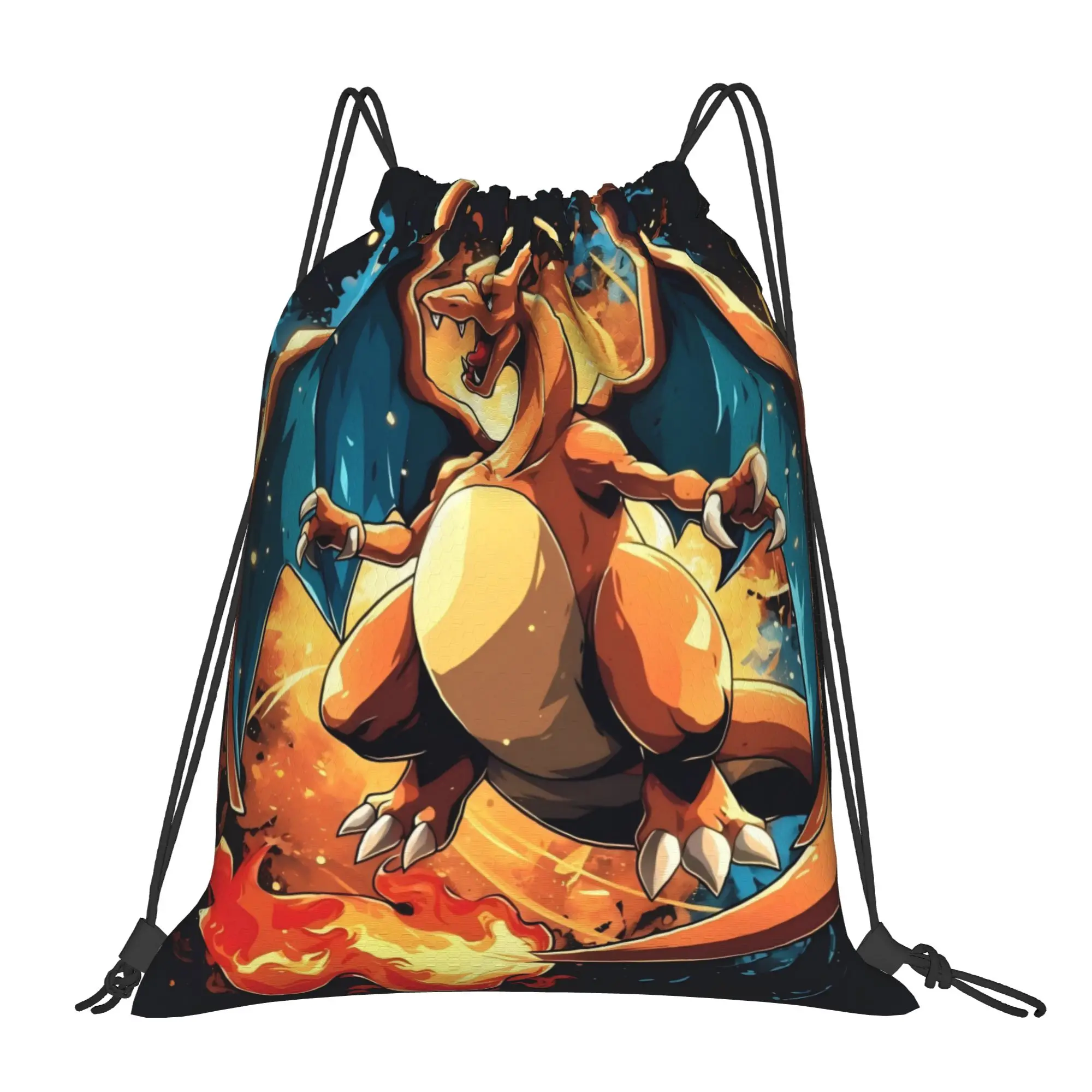 

Портативные походные сумки на шнурке Charmander Pokemon, рюкзаки для хранения вещей