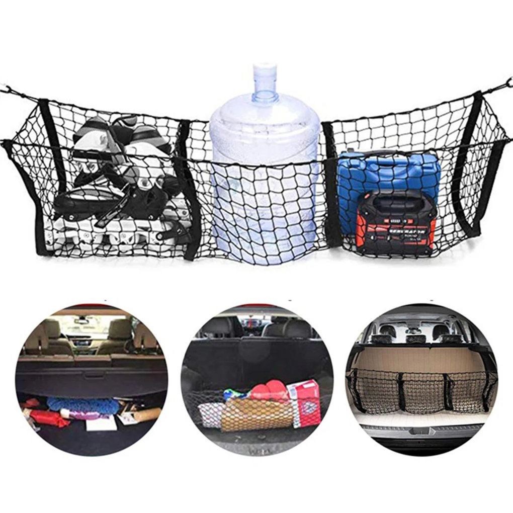 Polyester Wide Application Car Trunk Net Mesh For Efficient Cargo Management Easy Access Sturdy