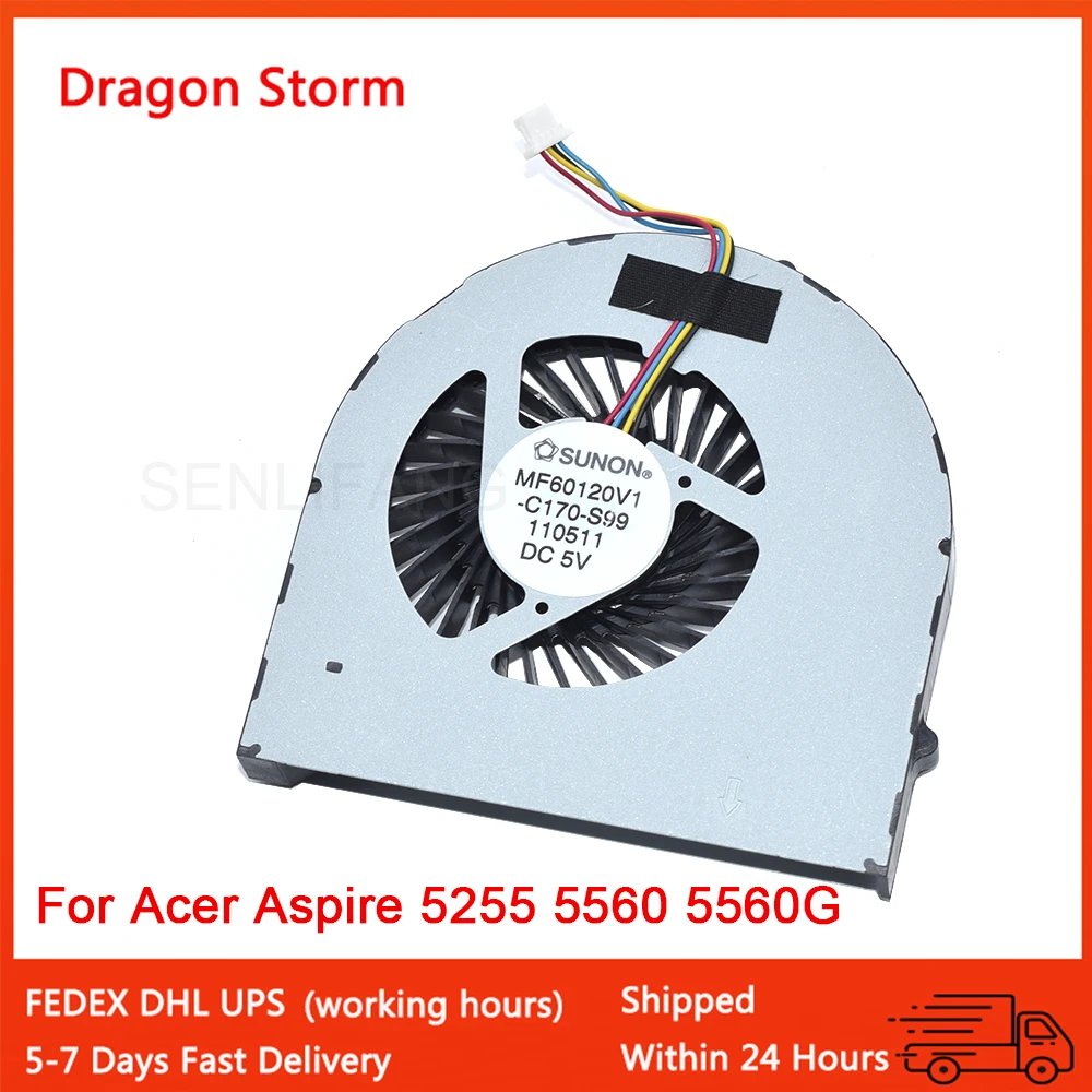 New For Acer Aspire 5255 5560 5560G Laptop CPU Cooling Fan Cooler Radiator APUA6-3400 MF60120V1-C170-S99