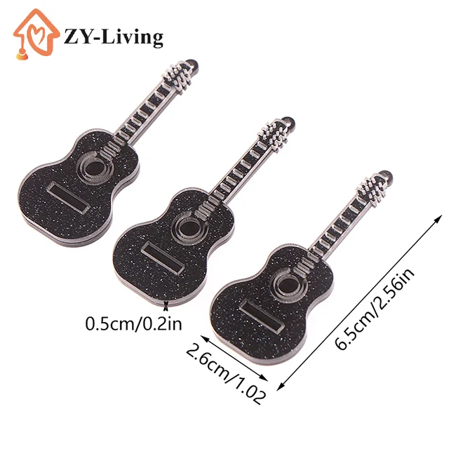 1/12 Dollhouse Guitar Toys Dollhouse Musical Instrument Model Dolls House Decoration Accessories 6