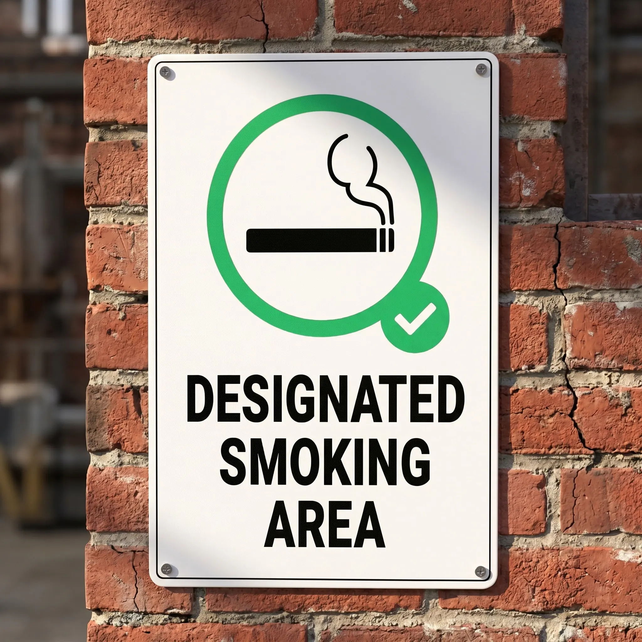 2Pcs Designated Smoking Area Sign Metal Tin Sign Vintage Smoking Permitted Wall Decor for Public Places Vintage Metal Plaque