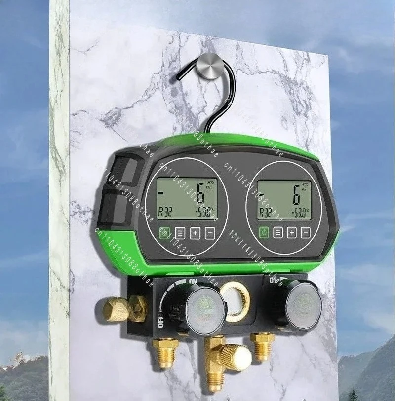 Automobile Air Conditioning Fluorine Pressure Gauge Electronic Refrigerant Mete New Upgrade DC 9V Air Conditioning Cold Storage