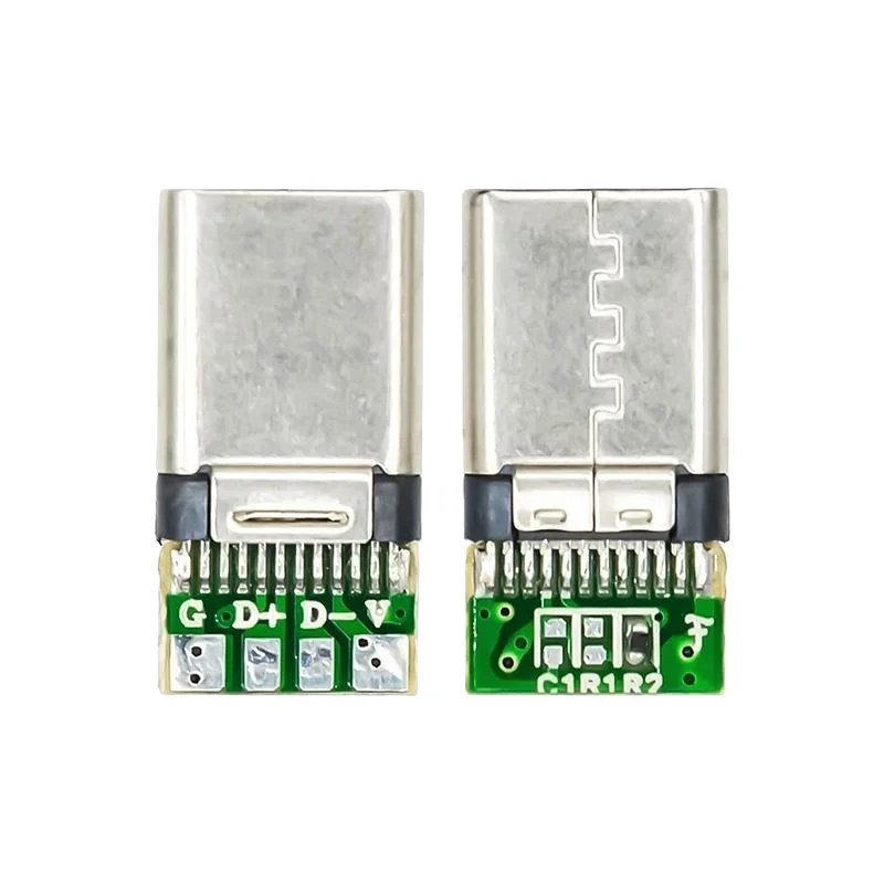 หัวต่อ TYPE-C 24P แบบสี่ขา พร้อมอะแดปเตอร์เชื่อมต่อข้อมูลแบบยืดหยุ่นสำหรับบอร์ด, ขั้วต่อ USB สำหรับชาร์จเร็วแบบเชื่อมต่อสายไฟสำหรับ Android