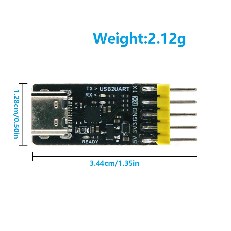 CH343P CH343 Type-C USB to Serial/TTL UART Module 3.3V 5V Switch Instead CH340