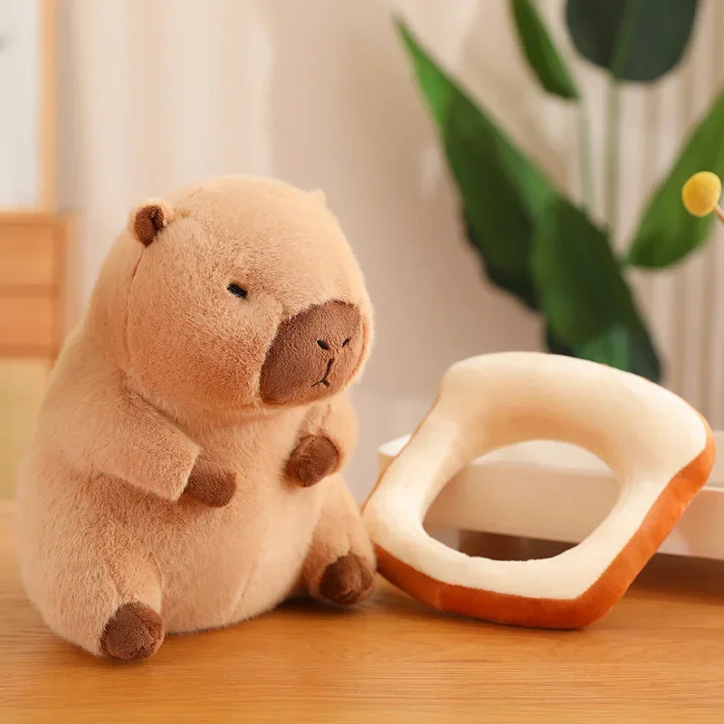 Capivara brinquedo de pelúcia kawaii simulação capibara cosplay torrada dinossauro vestido boba pão frutas decoração animais de pelúcia presente aniversário