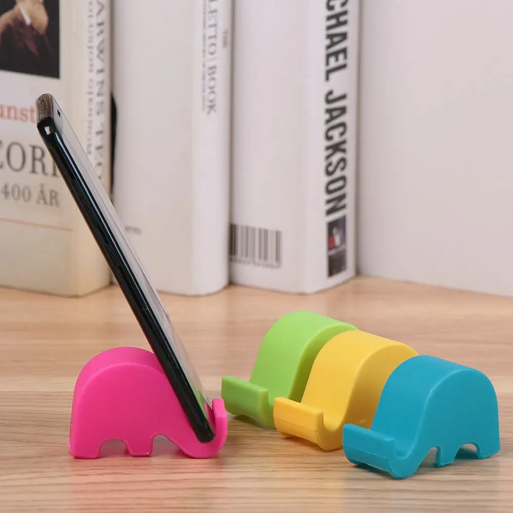 Cartoon Mini Elefant Telefon halter tragbare Kunststoff Desktop-Halterung Multifunktions-Tablet PC-Ständer Handy-Zubehör