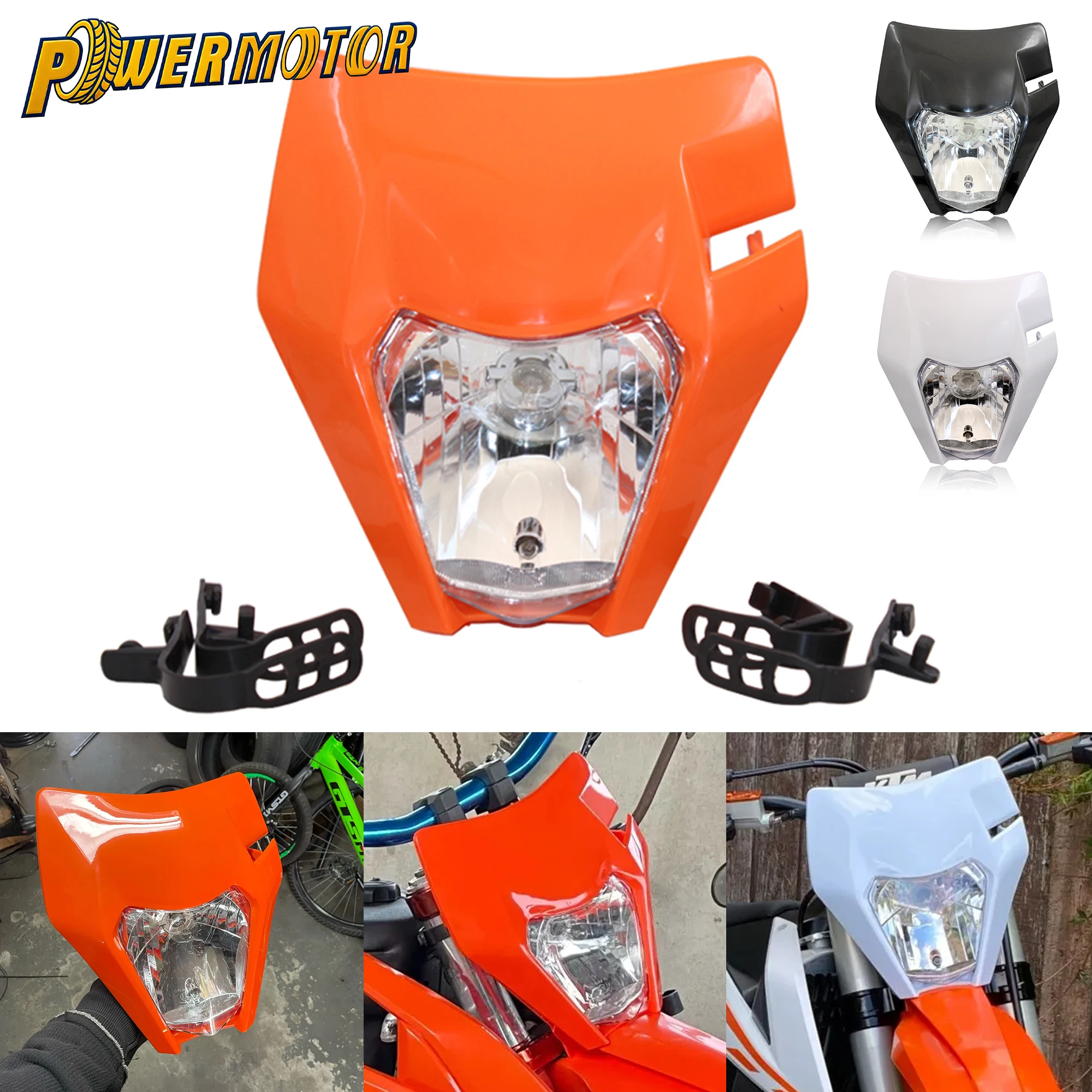 

For KTM Motocross Halogen Headlamp EXC EXCF SXF SX XC XCW XCF XCFW 125-530 Dirt Bike Motorcycle Headlight High Low Beam DRL