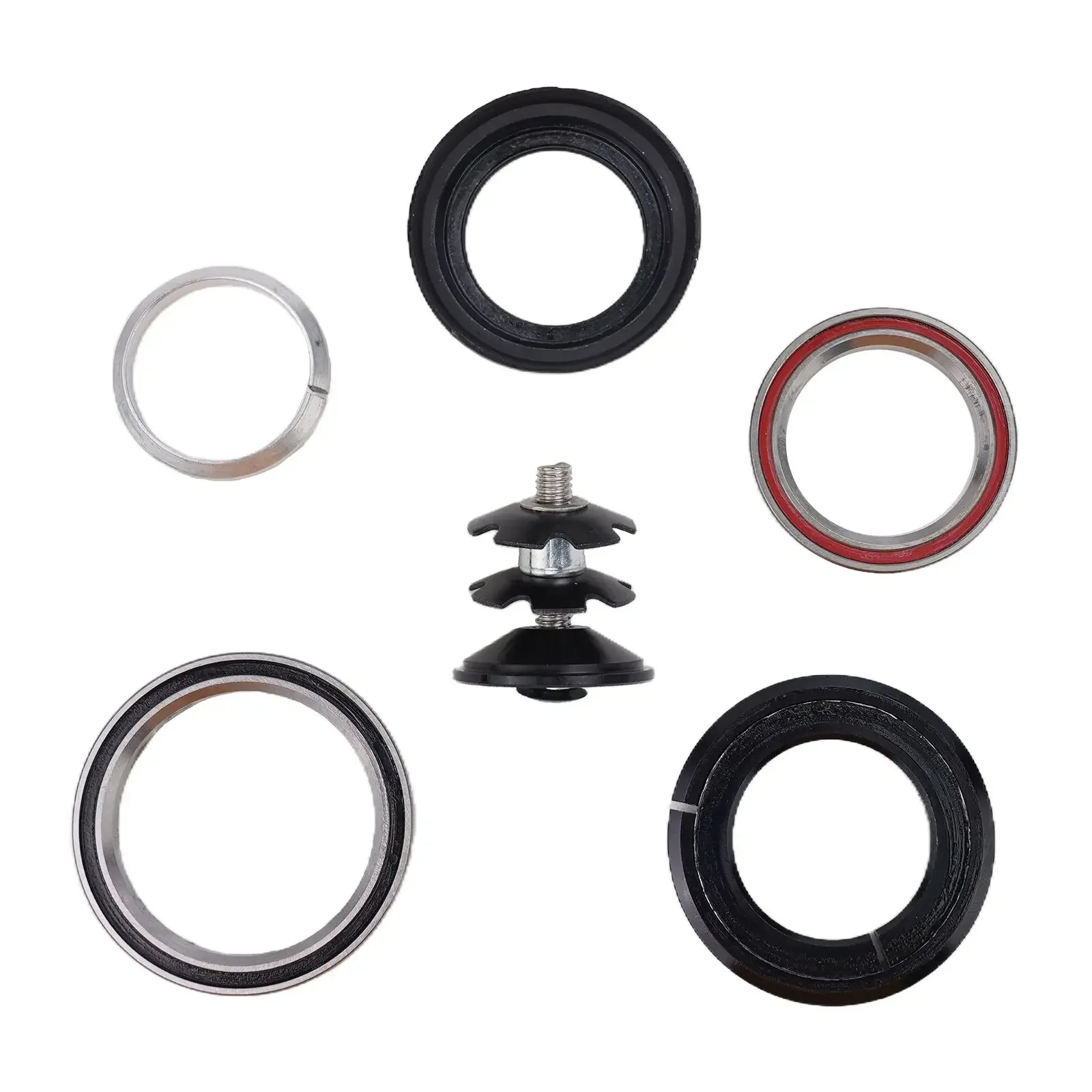 /CNC /Bicycle /Headset 42-52MM Straight Tube To Tapered Fork Adapter Double Bearing Aluminum Alloy For Cycling Bike Parts Headse
