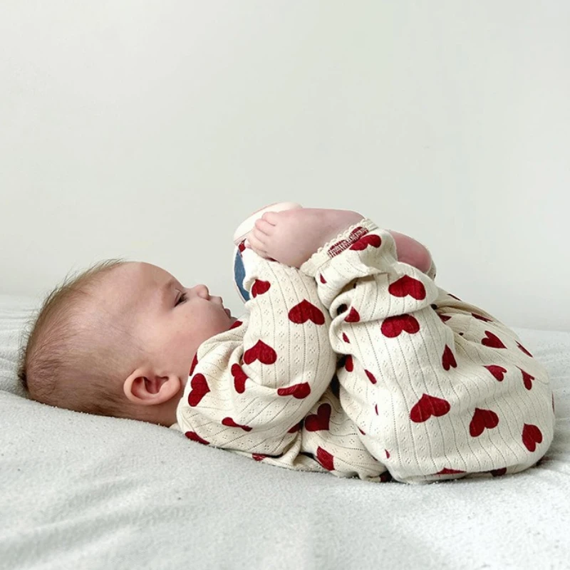 

Printed Jumpsuit 2025 Baby Spring and Autumn New Casual Simple Cute All-match Comfortable Soft Rompers