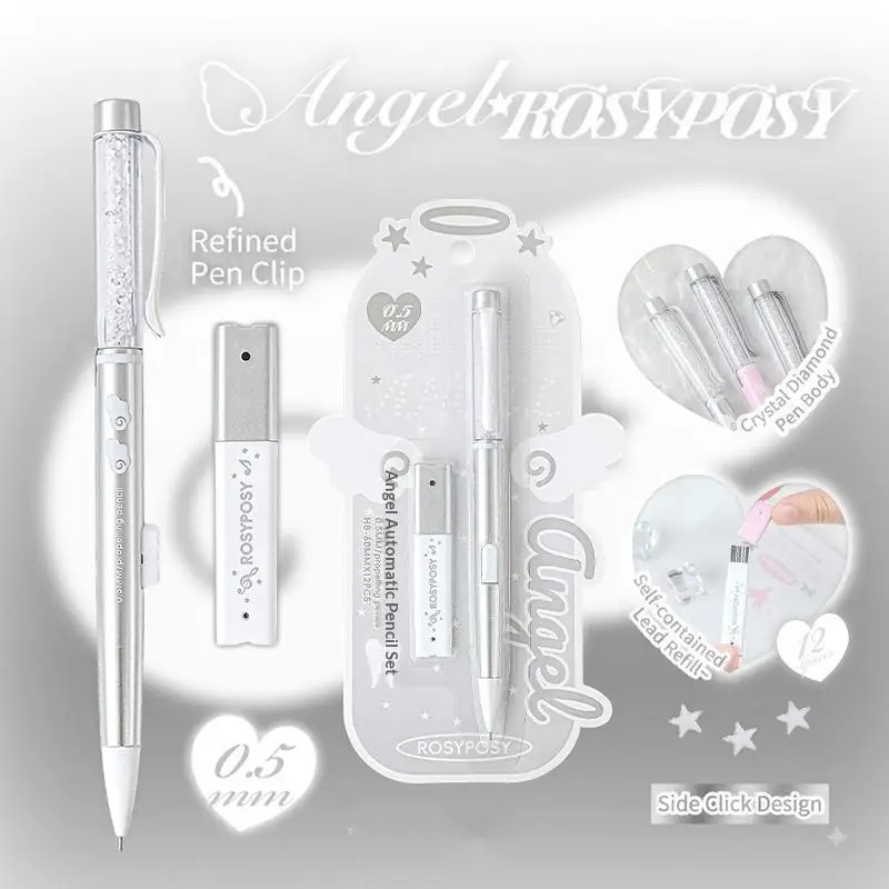 1Pcs Angel Automatic Lead Set High Beauty Style Primary School Students Lead Core Set Student Specific Pencil