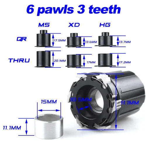 Imagen 2 del producto ARC-eje libre para bicicleta de montaña MT039 MT010PRO MT009, piezas de buje, hg xdr, micro spline, 8, 9, 10, 11, 12 velocidades
