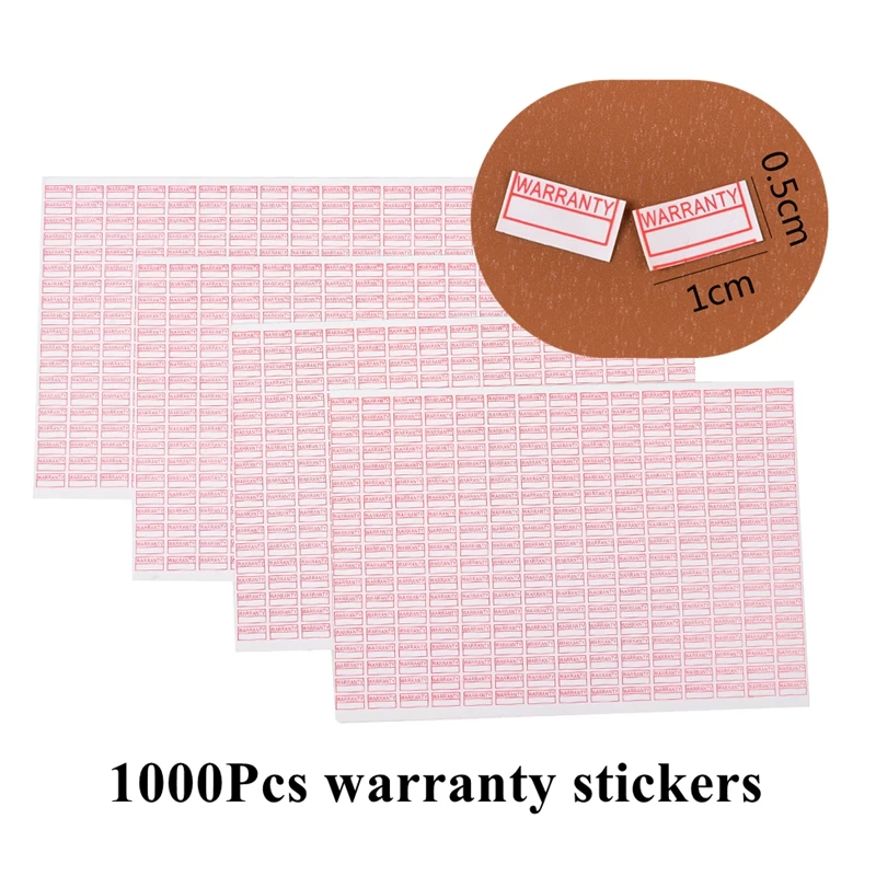 

1000pcs 10x5mm Warranty Void If Removed Sticker Security Seal Red Color Rectangle Shape Fragile Label